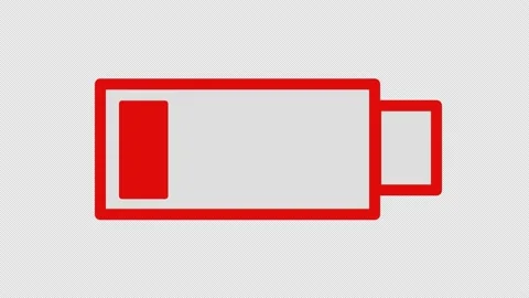 Low battery Red WHT Stock Footage 232669475