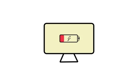 Low battery on screen Video stock 293575287
