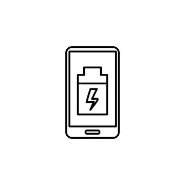 Low battery smartphone icon. Element of artificial intelligence icon for mobile 스톡 일러스트