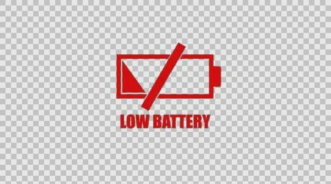 Low battery symbol Stock Footage