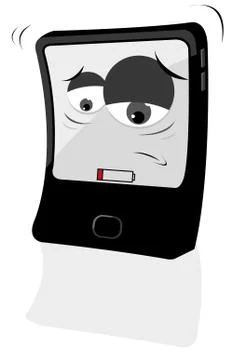 Low battery tablet Stock Illustration