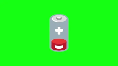 Low Battery Warning Animation Green Screen Stock-Footage 337924002