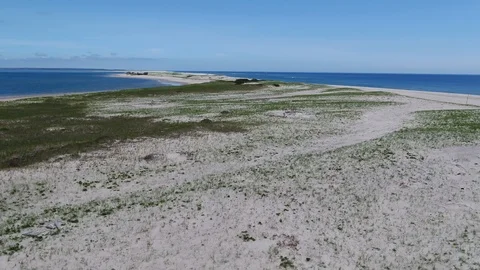 Low Beach Flyover Stock Footage 90103137