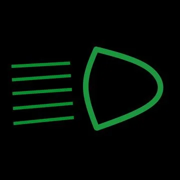 Low beam indicator light warning light car useful for automotive industry Stock Illustration