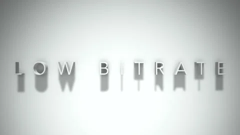 Low bitrate 3D title animation with shadows on a white background Stock Footage 297021292
