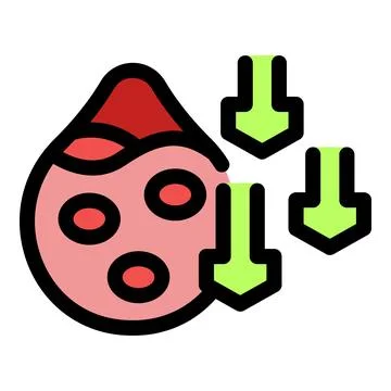 Low blood cell count showing anemia risk and health problem Stockillustratie