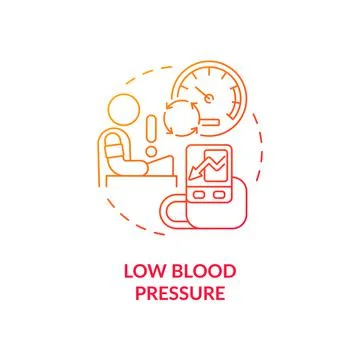Low blood pressure red gradient concept icon Illustrazione stock