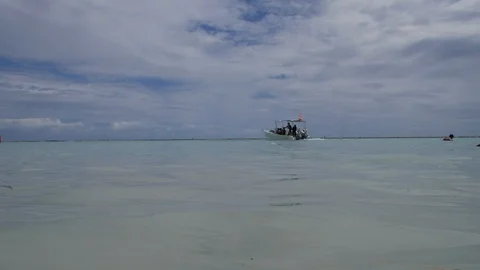 Low Boat Pullaway Stock Footage 113634140