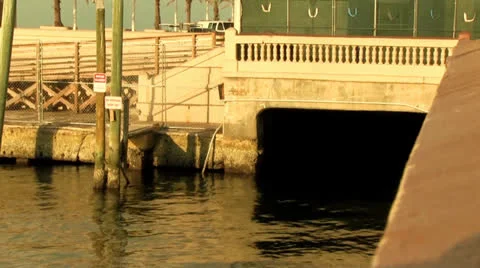Low bridge by docks Stock-Footage 25158016