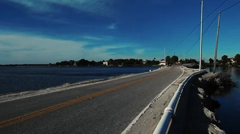 Low bridge going out to island Stock-Footage 45227219