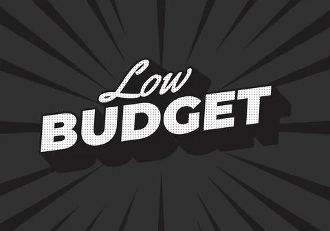 Low budget. text effect in 3D style with good colors Illustrazione stock