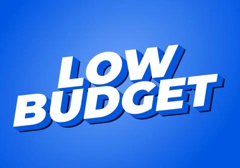 Low budget. text effect in 3D style with good colors 스톡 일러스트