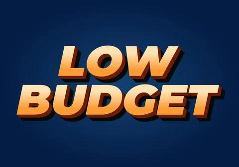 Low budget. text effect in 3D style with good colors 库存插图