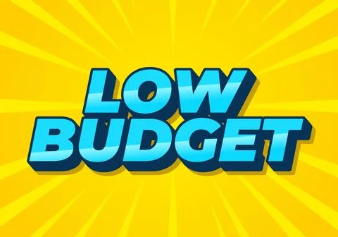 Low budget. text effect in 3D style with good colors 스톡 일러스트