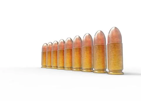Low Caliber Bullets Stock Illustration