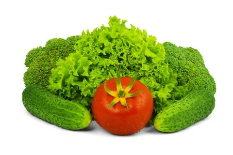 Low-calorie raw vegetables Stock Photos