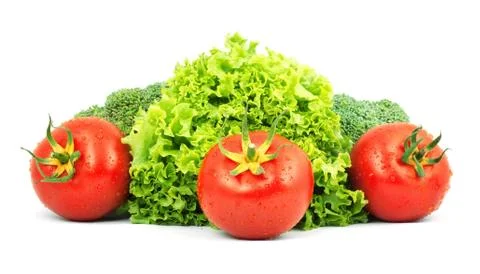 Low-calorie raw vegetables Stock Photos