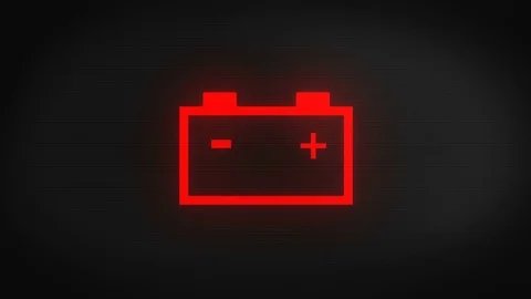 Low Car Battery light blinking on and off ALT Stock Footage 70556014