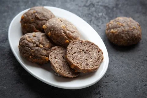 Low carb bread on concrete background Stock Photos