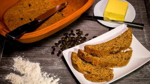 Low carb bread Stock Photos