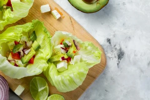 Low carb taco alternative - shell-less taco Stock Photos