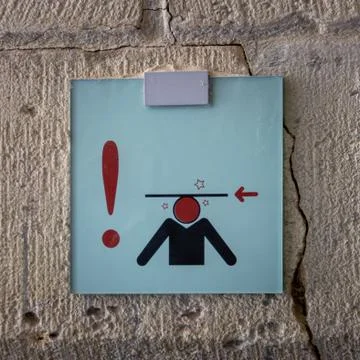 Low ceiling warning sign Stock Photos