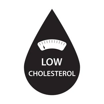 Low cholesterol icon vector heart care cardiology sign dietary low-cal food p Stockillustratie