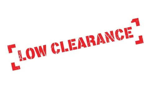 Low Clearance rubber stamp Illustrazione stock