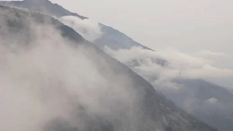 Low cloud in the mountain valley Stock Footage 94559160