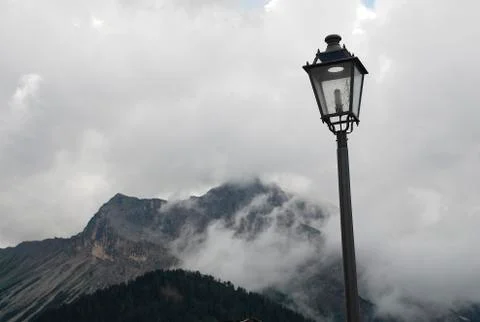 Low Cloud Over Carnic Alps Near Sauris Stock Photos