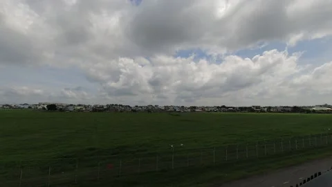 Low Cloud Rolls Through Tan Son Nhat  Airport in Dramatic Timelapse Stock Footage 203200451