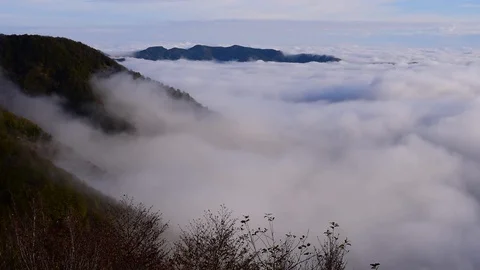 Low clouds in the apennines Stock Footage 91444922
