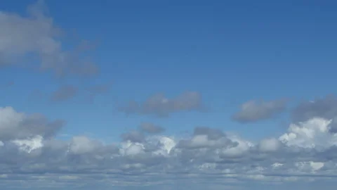 Low clouds in the blue sky Stock Footage 112020191