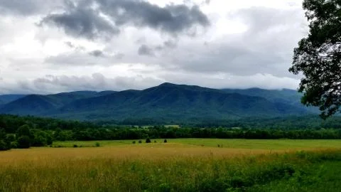 Low Clouds Hugging Thunderhead Mountain in June 1 Stock Photos