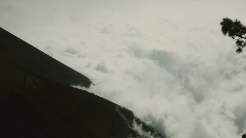 Low Clouds Rolling Over Volcán de Fuego, Guatemala 스톡 동영상 345936457