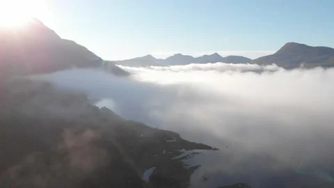 Low Clouds Sunrire over Torridon 2 Stock Footage 214282990