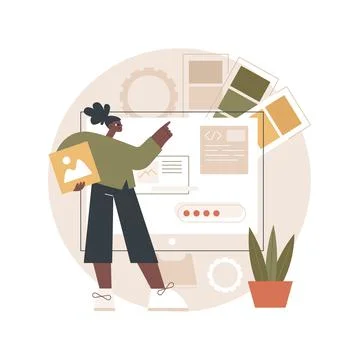 Low code development abstract concept vector illustration. Stock Illustration