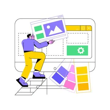 Low code development abstract concept vector illustration. Stock Illustration