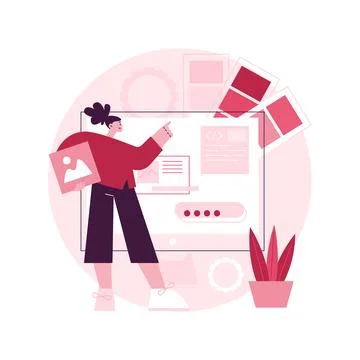 Low code development abstract concept vector illustration. Stock Illustration