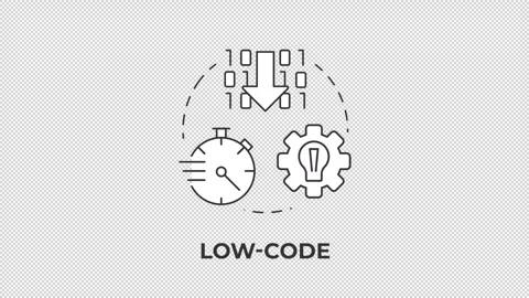 Low code line concept icon animation Stock Footage 337774239