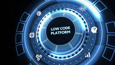 Low Code software development platform technology concept. Stock Footage 167853712