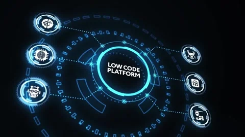 Low Code software development platform technology concept. Stock Footage 196742220