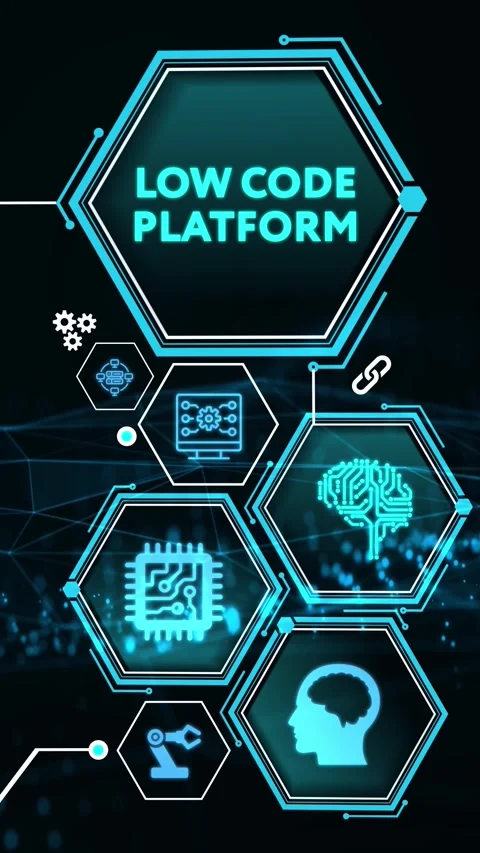 Low Code software development platform technology concept. Stock Footage 280963925