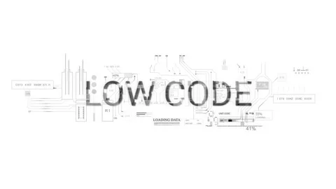 Low code white BG HUD word text style of computer Data Information internet 2D Stock Footage 291058658