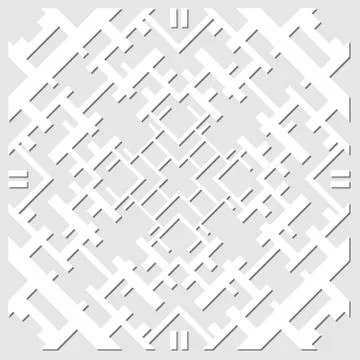 Low contrasting papercut patterns with shadow effect, white ornament composed of Stock Illustration