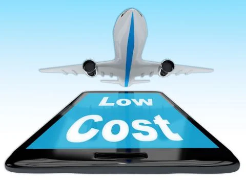 Low Cost Flight concept Stock Illustration