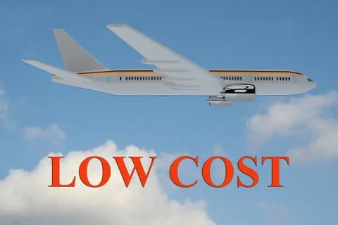Low Cost Flight concept Stock Illustration