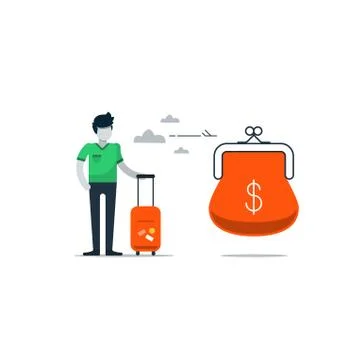 Low cost flight concept Stock Illustration
