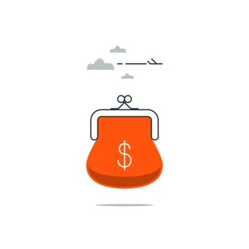 Low cost flight concept Stock Illustration