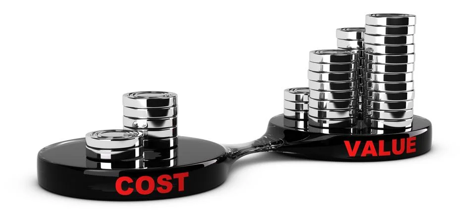 Low Cost, High Value Stock Illustration